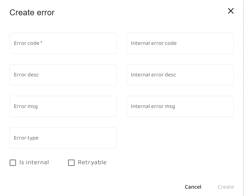 Create error on step dialog